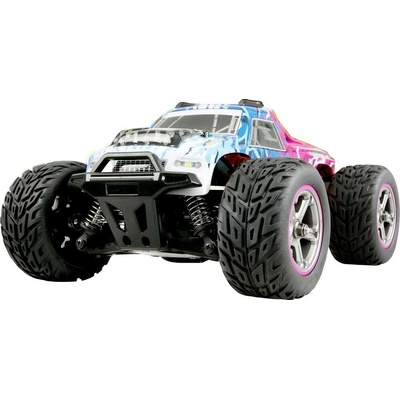 Amewi MAX20 blau-pink modrá, růžová komutátorový 1:20 RC model auta elektrický monster truck 4WD (4x4) RtR 2,4 GHz