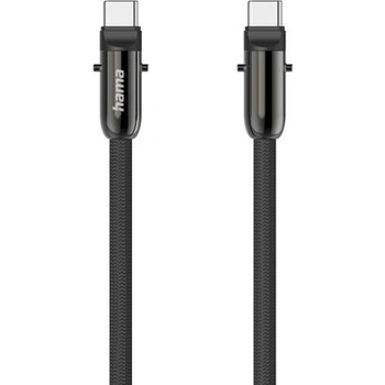 Hama Кабел за зареждане, USB-C, 2 в 1 с връзка за телефон, 1.2 m, черен (HAMA-201751)