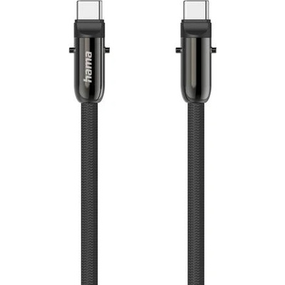 Hama Кабел за зареждане, USB-C, 2 в 1 с връзка за телефон, 1.2 m, черен (HAMA-201751)