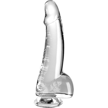 Image 1 of Pipedream King Cock Clear Cock with Balls 7.5" Transparent