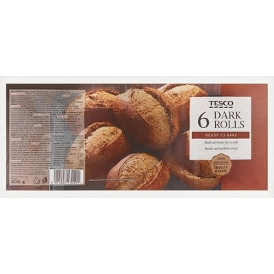 Tesco Tmavé bagetky s ľanovými semienkami predpečené 6 ks 300 g