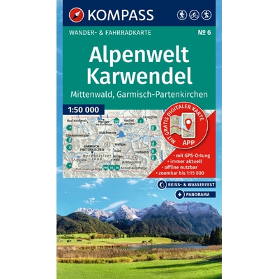 6 Alpenwelt Karwendel Mittenwald, Garmisch-Partenkirchen 1: 50 000 KOMPASS