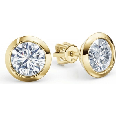 DF Dámske náušnice 3677 zo žltého zlata s diamantmi s celkovou hmotnosťou 2,00 ct
