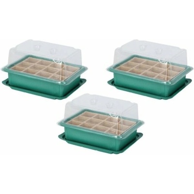 Igotrend Minipařeniště ochranný poklop na rostliny 20 × 14 × 12 cm set 3 ks