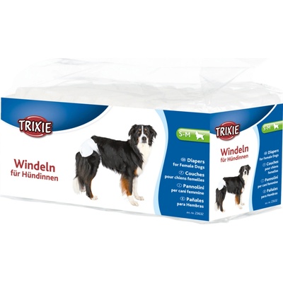 Trixie Diapers for female dogs S–M 28–40 cm 12 pcs.