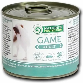Image 1 of AKVATERA Nature's Protection DOG Adult Game, консерва с месо от дивеч, за пораснали кучета, Литва - 200 гр