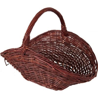 HS Flamingo HSF15-074 Koš na dřevo proutěný oválný tmavý