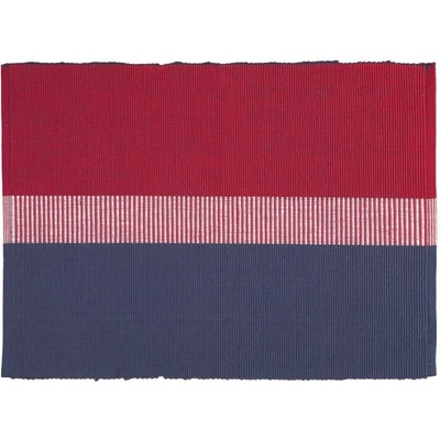 SCANquilt prostírání Rib pruh střed červenomodrá 30x45cm