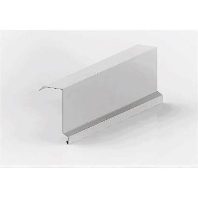 Závětrná lišta r.š.200mm vrchní s okapnicí Al Hliník 0.6mm Lakovaný RAL 9006 stříbrná dl.2m