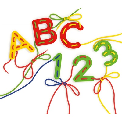 Quercetti Lacing ABC + 123 alphabets and numbers 2808