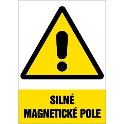 Značka Silné magnetické pole, samolepicí fólie, 210 × 297 mm BZ FE404