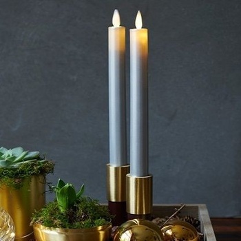 SIRIUS SIRIUS Led sviečka Sara tall 2 set strieborná 25cm 81123