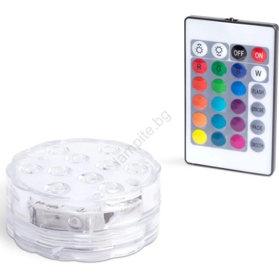 PHENOM LED Димируемо осветление за басейн LED/3xAAA IP68 + дистанционно (LC3492)