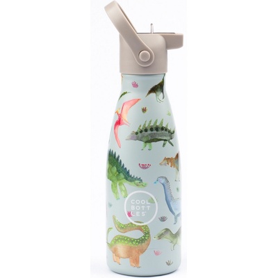 Cool Bottles dětská nerezová termolahev Dinos Planet 260 ml