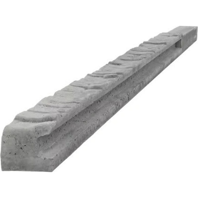 Betonový sloupek koncový na 1,0 m plot (150 cm) vzorovaný (cena za 1 ks) - Šedá