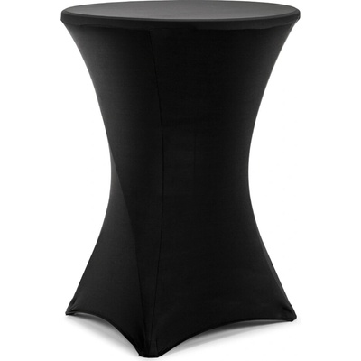 PartyDeco Elastický ubrus na barový stůl černý 80x110 cm