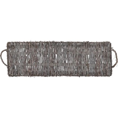 daan kromhout Šedý dřevěný dekorační podnos Masai Vine Wood 40x20cm