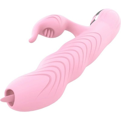 Armony Marcia Vibrator & Thrusting Double Tongue Heat Effect Pink