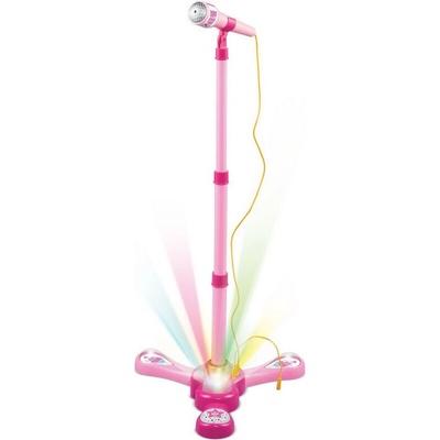 TEDDIES Karaoke mikrofón so stojanom ružový