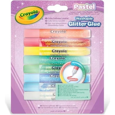 Crayola Крайола: Лепило с блясък, пастелни цветове - 8 бр (69-3524)