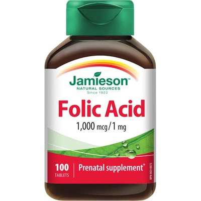 Jamieson Kyselina listová 1000 µg 100 tablet