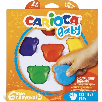 CARIOCA dětské voskovky Teddy Crayons 6 ks – Zboží Dáma CARIOCA dětské voskovky Teddy Crayons 6 ks – Zboží Dáma