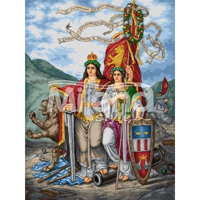 Milena Style Съединена България - гоблен със схема конци Ariadna 1: 1