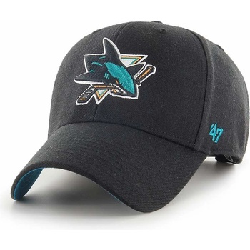 47 brand Шапка с козирка 47 brand NHL San Jose Sharks в черно с апликация H-BLPMS22WBP-BK (H.BLPMS22WBP.BK)