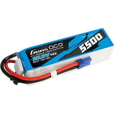 Gens ace Akumulator 5500mAh Lipo 22,2V 45C 6S1P Batérie pre vrtuľníky 065528