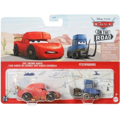 Mattel Hot Wheels Cars 3 Lightning McQueen + Pitstoposaurus