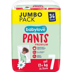 babylove Гащички за бебета Premium, Gr. 7 XXL (+17 kg) Jumbopack, 36 бр (2977236)