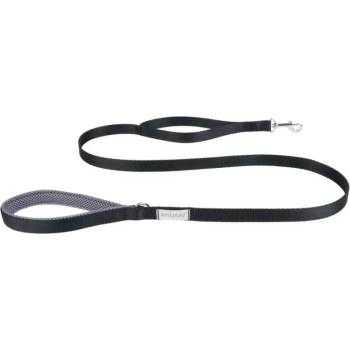 amiplay Lead Samba Large - Модерен повод за кучета с две дръжки за по-добър контрол, 150 см. / 2.5 см. - черен
