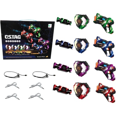 RKToys Laser Tag sada 4 pistolí s terči a senzory