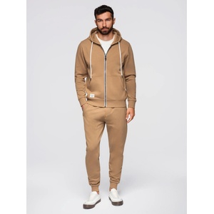 Ombre Clothing Мъжки спортен костюм суитшърт с качулка + панталони jogging - камила V2 Z119 Ombre Clothing Ombre Clothing | Bezhov Oranzhev | МЪЖЕ | L
