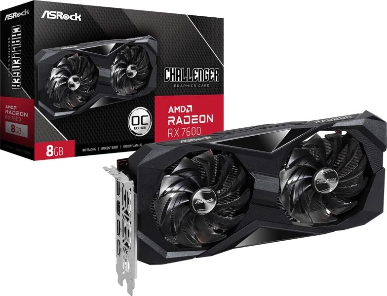 ASRock AMD Radeon RX 7600 Challenger 8GB OC (RX 7600 CL 8GO)