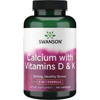 Swanson Calcium with Vitaminds D & K [120 капсули]