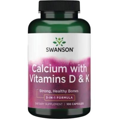 Swanson Calcium with Vitaminds D & K [120 капсули]