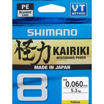 Shimano Šnúra Fishing Kairiki 8 Yellow 150 m 0,10 mm 6,5 kg