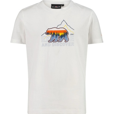 CMP Детска тениска CMP Kid's T-Shirt Print T-shirt - Bianco / Carrot / Midnight / Shadow - размер 152 (EU) (704-3999-1114)