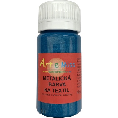 Art e Miss Barva na textil metalická 32 tyrkysová 40 g