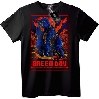 NOONEBRAND Тениска с горила на Green Day - 3XL, White