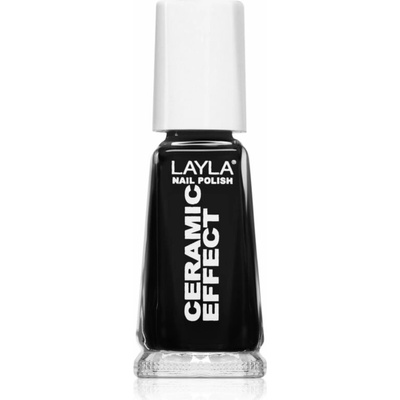 Layla Cosmetics Ceramic Effect lak na nehty odstín N.31 Pure Black 10 ml