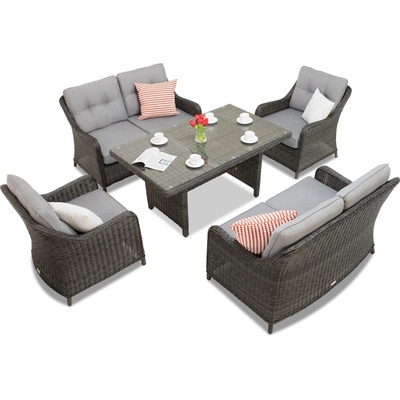 Garden Point Градински мебели от техноратан Toledo Apetito 6 антрацит Garden Point (GAP132-6)