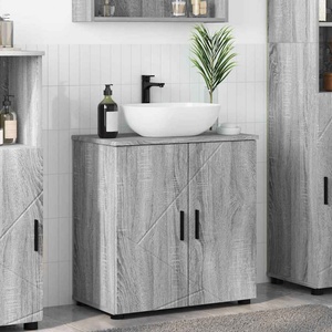 vidaXL Шкаф за баня Сив Сонома 61 x 35 x 64 см (883290)