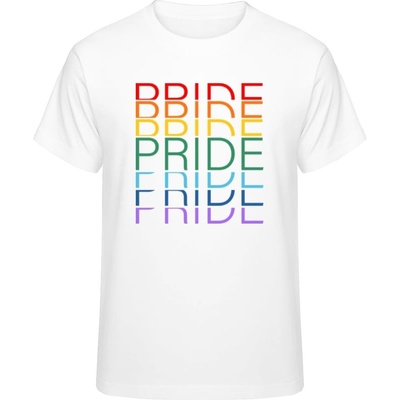 Premium tričko Dúhový dizajn Pride Pride Pride biele
