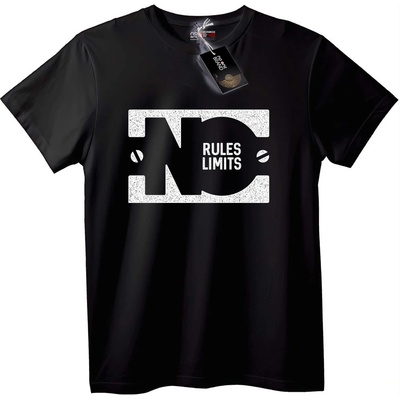 NOONEBRAND Тениска Без правила, без граници - XS, Black