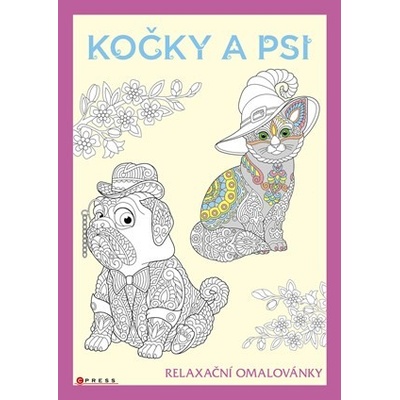 Psi a kočky relaxační omalovánky