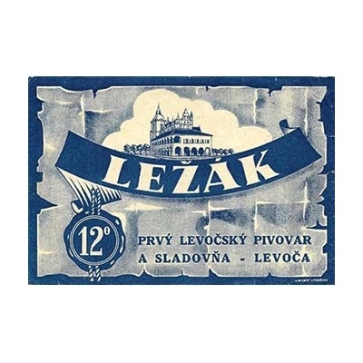 Ceduľa Ležák– Prvý Levočský Pivovar a Sladovňa – Levoča