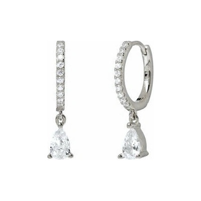 Carmine Medusa Dámske okrúhle náušnice so zirkónom, kvapka vody, jednoduché FE49901114949975HI