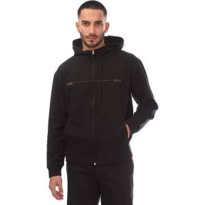 HUGO BOSS Суичър Boss Printed Artwork Zip-Up Hoodie - Black